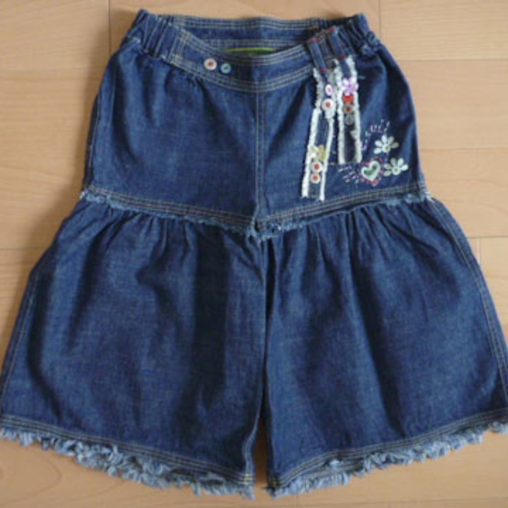 OILILY Girls Denim Culottes Shorts Jeans 4T 104